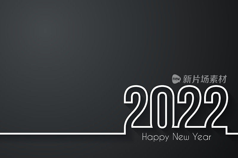 新年快乐2022 -黑色背景